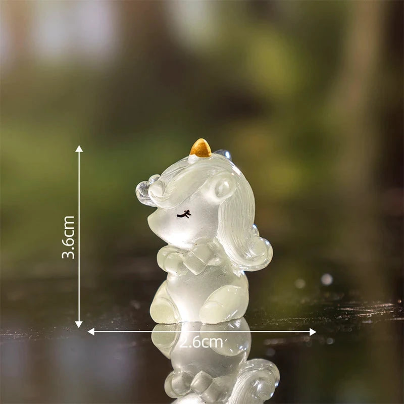Statue licorne miniature lumineuse