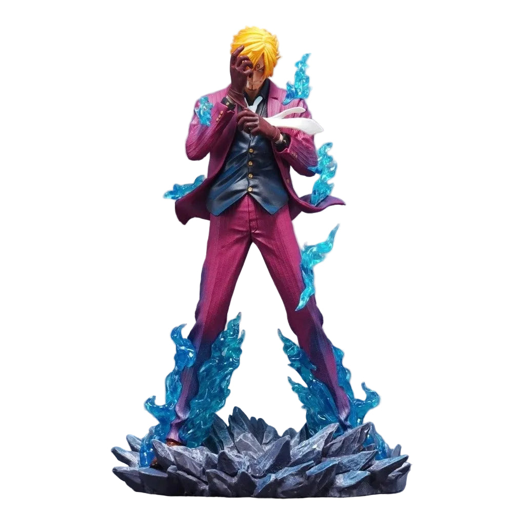 Figurine une pièce de dessin animé Sanji, 25cm/9,84 pouces, Statue en Pvc, ornement de bureau, Collection, modèle de…