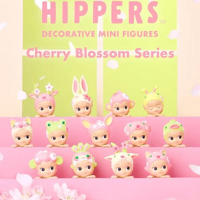 Sonny Angel Blind Box Hippers Figurines décoratives miniatures Série Fleur de cerisier Poupées Figurines d'anime…