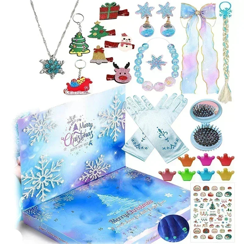 Calendrier de l’Avent Princesse & Bijoux – Coffret Cadeau de Noël Enfant