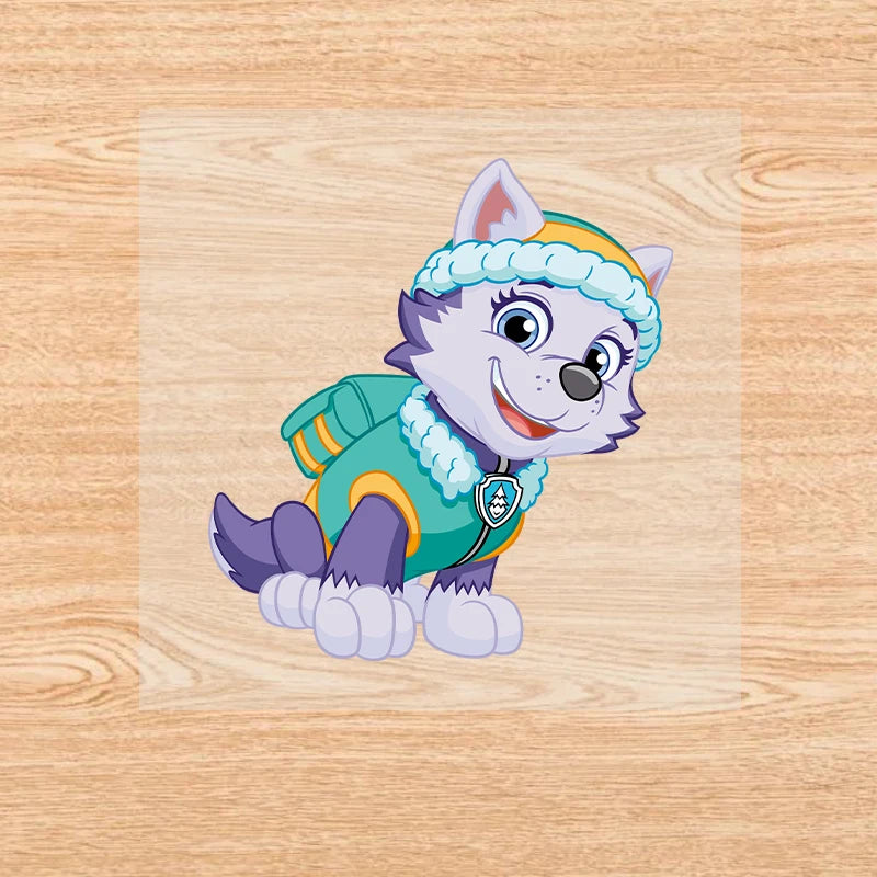 PAW Patrol-Autocollants de vêtements de dessin animé mignons, fer sur des patchs, autocollants de transfert de chaleur Anime Kawaii, cadeau de bricolage cool, fête de vacances
