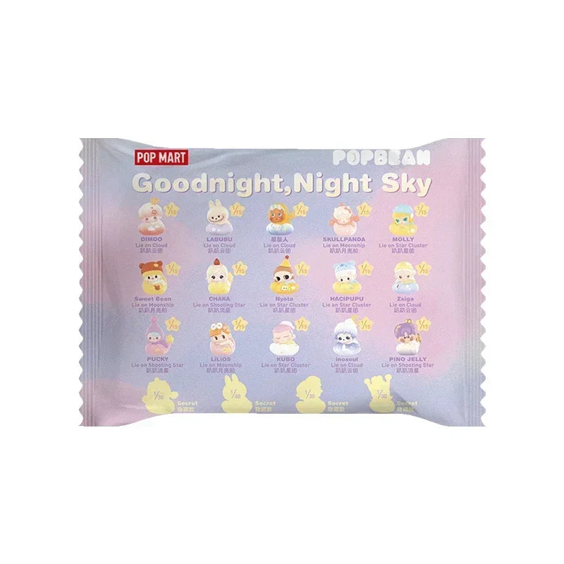 POP MART POP BEAN Goodnight Night Sky Series Mini boîte mystère véritable boîte aveugle devinez sac ornement Figurines…