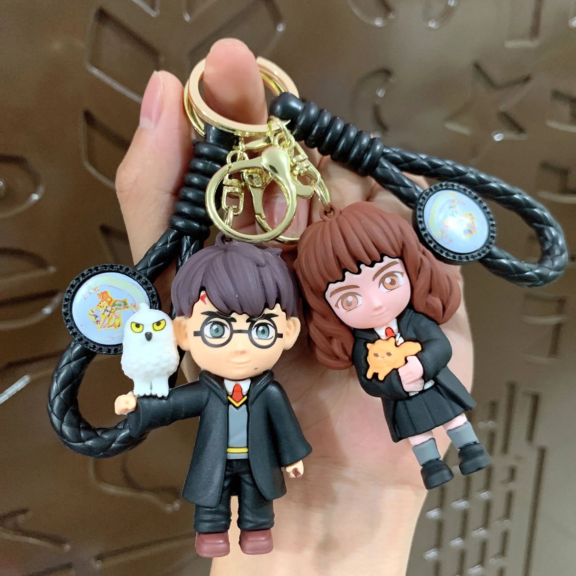 Harry Hogwarts Cute Cartoon Character Keychain Car Hanging Ornament Backpack Charm Gift for Fans Kids Handbag Keys Bag Decoration