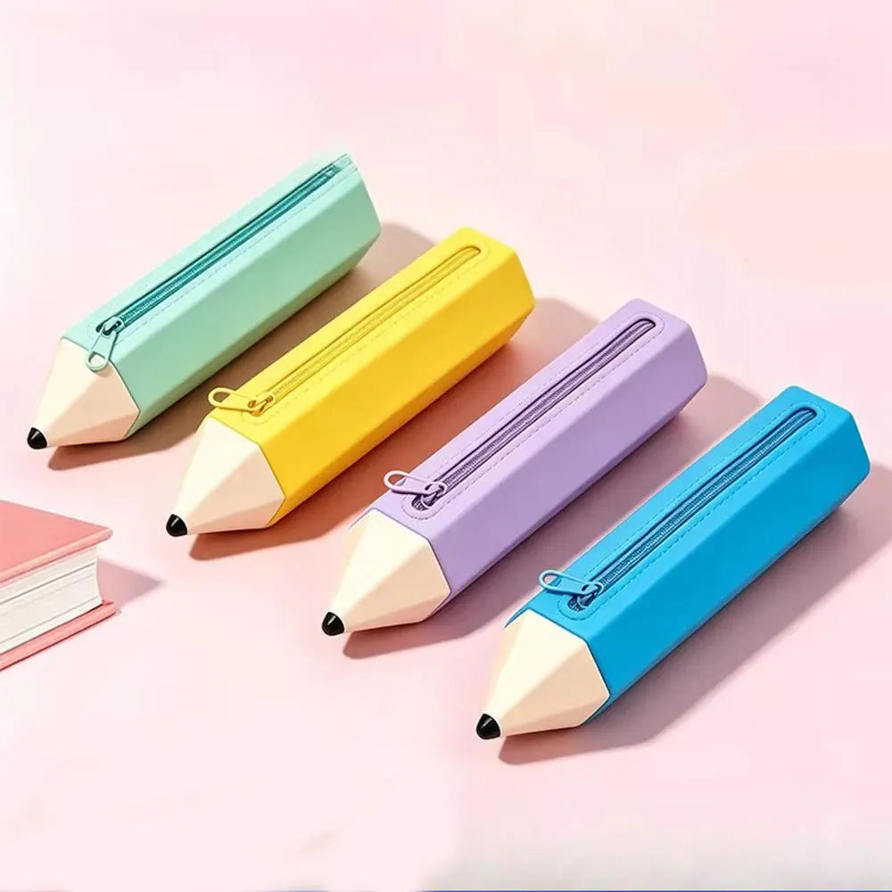 Trousse Silicone Crayon Kawaii – Grande Capacité