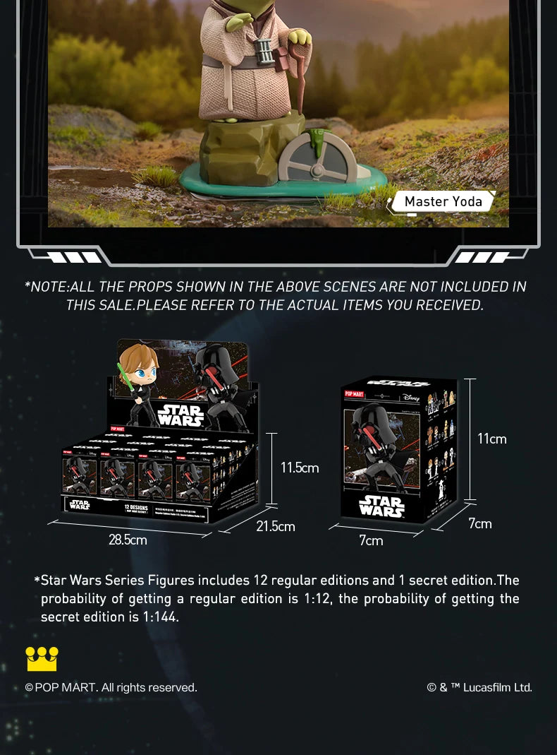 POP MART Star Wars Series Blind Box Guess Bag Mystery Box Toys Cute Doll Anime Figure Ornaments Gift