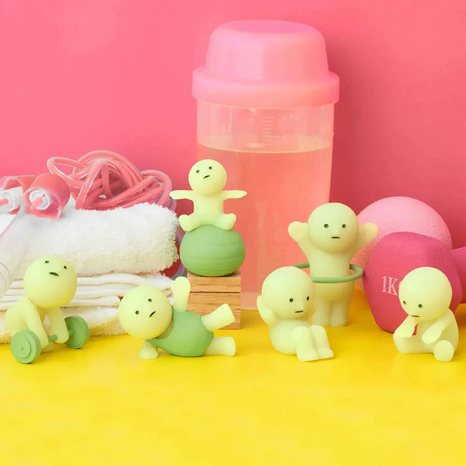 Mon Bubu Kawaii – Série Chambre Yoga – Coffret Figurines Noctilucentes PVC 7 cm
