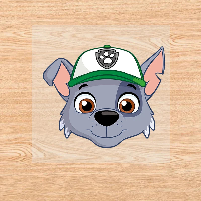 PAW Patrol-Autocollants de vêtements de dessin animé mignons, fer sur des patchs, autocollants de transfert de chaleur Anime Kawaii, cadeau de bricolage cool, fête de vacances