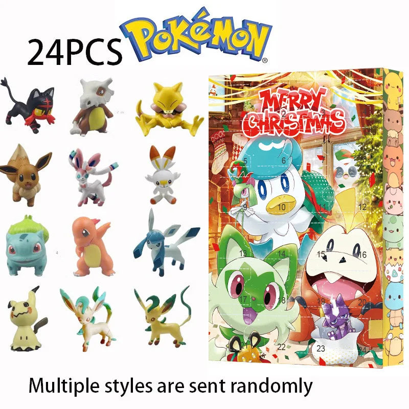 Bandai Calendrier de l’Avent Pokémon 24pcs – Figurines Pikachu & Amis