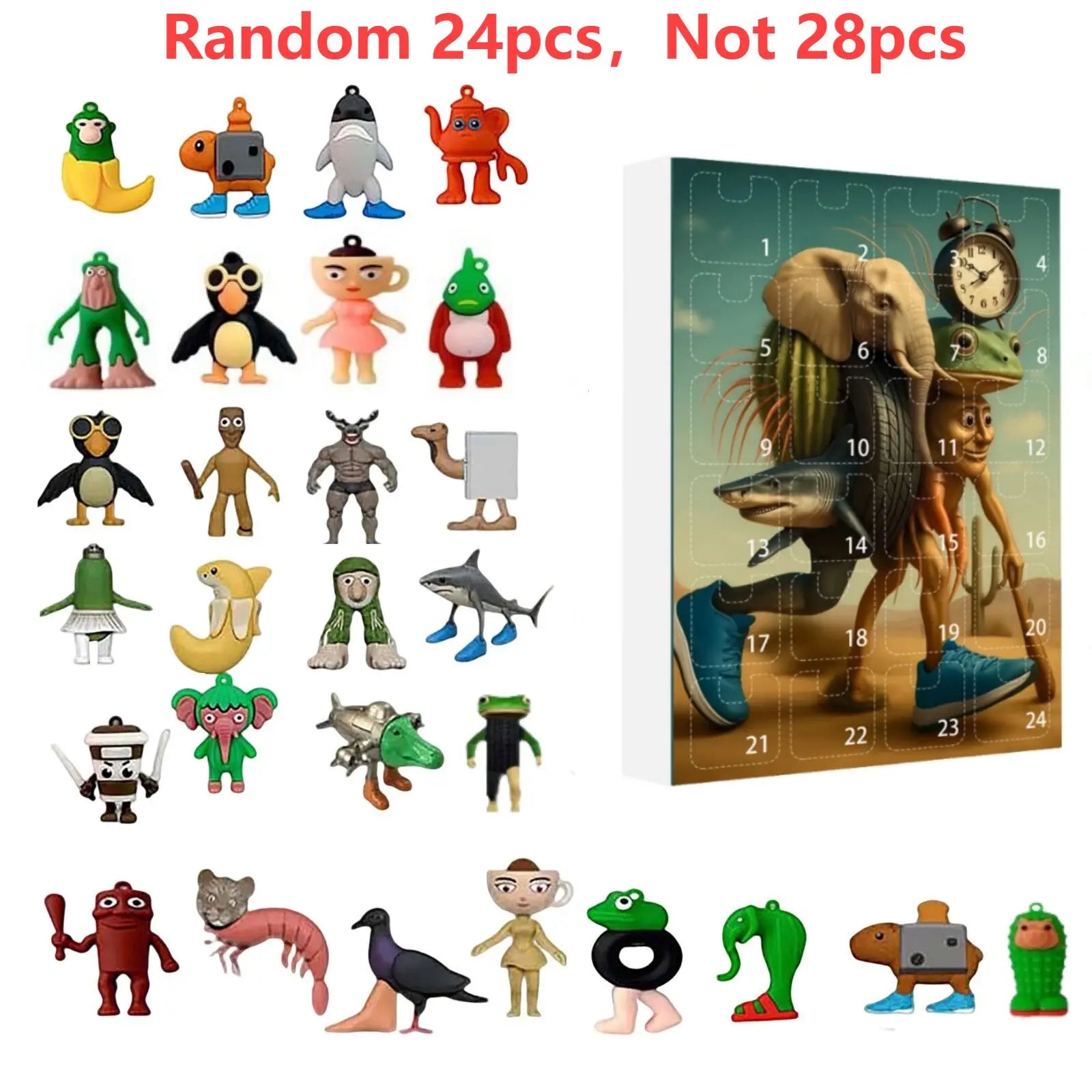 Brainrot Italien Calendrier Avent Acryliques Figurines Exclu by Mon Labubu