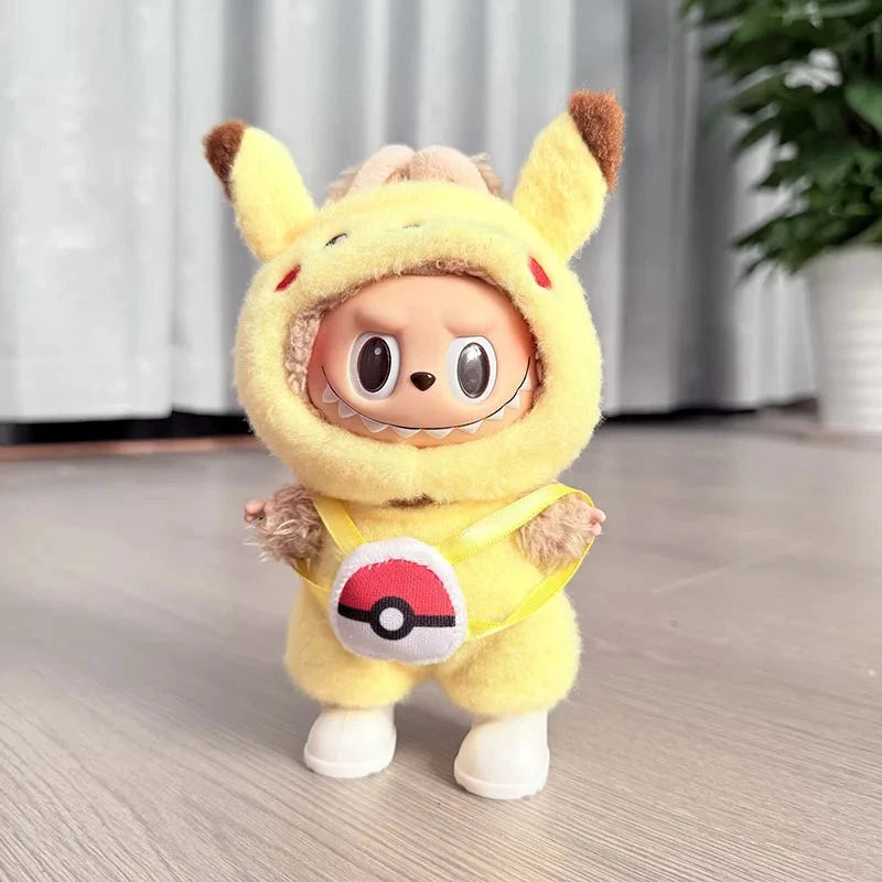 Labubu Ensemble Costume Quatre Styles Pikachu Échelle 1 sur 12