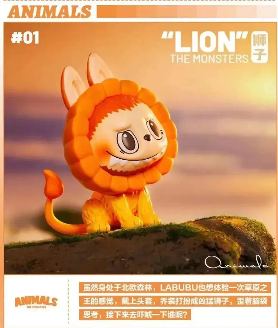 POP MART LABUBU les monstres série animaux boîte aveugle boîte mystère devinez sac jouets poupée Anime Figure…