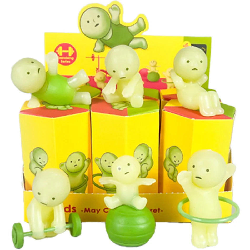 Nouvelle série de figurines luminescentes vertes, boîte mystère, figurines d'action, décoration de bureau, jouet pour…