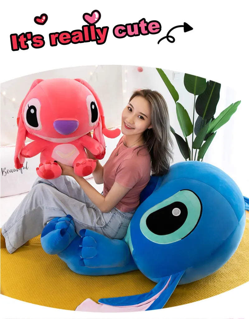 MINISO Peluche Géante Lilo & Stitch – Modèles Couple 60 cm