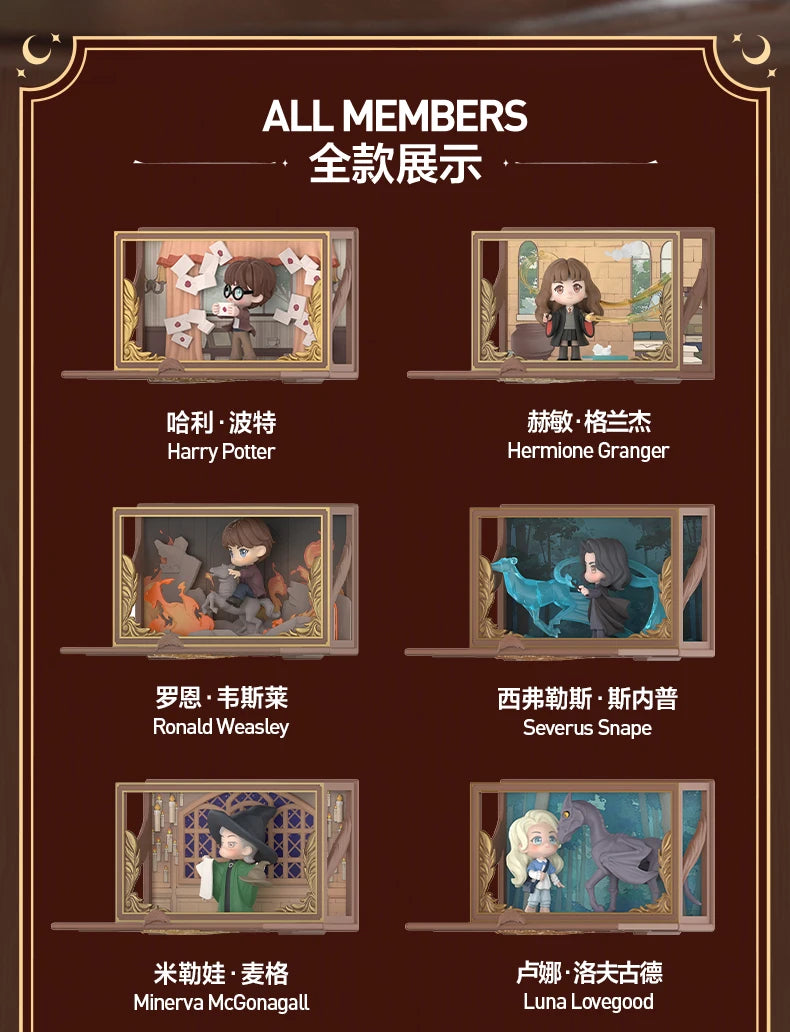 POPMART Harry Potter Poudlard série biographique boîte aveugle devinez sac jouets originaux poupée mignon Anime Figure ornements cadeau