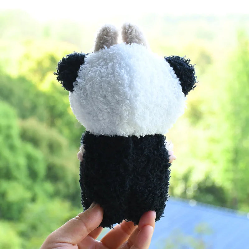 Labubu Combinaison Poupée Panda Macaron 15 et 17 cm Échelle 1 sur 8