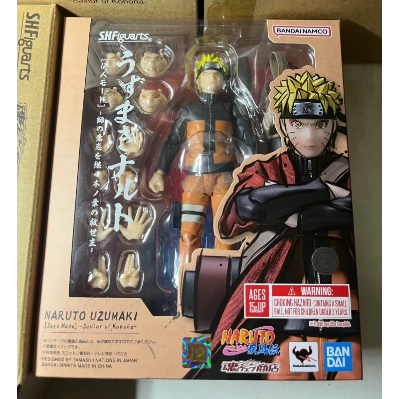 【In Stock】Original Bandai PB SHF Naruto Shippuden Uzumaki Naruto Sage Mode Savior Collection Model Toy Ornament