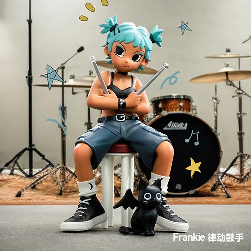 POP MART – boîte aveugle de la série Peach Riot Rise Up, jouets, figurine d'action Anime Kawaii, boîte mystère…