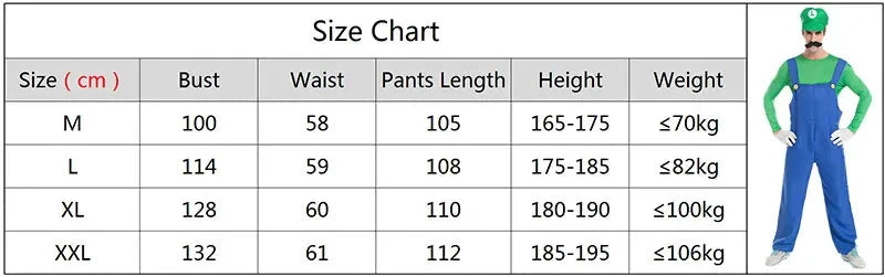 Super Mario-inspired costume – Men's adult set