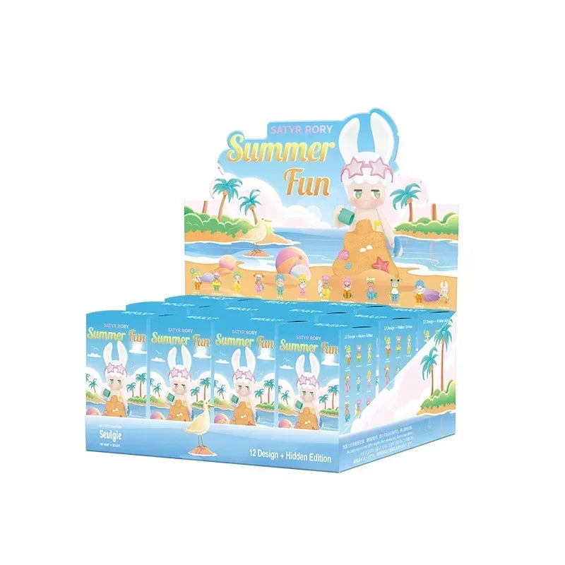 Pop Mart Satyr Rory Summer Fun Series Blind Box Toys Kawaii Anime Action Figure Décoration de Bureau Boîte Mystère Sac…