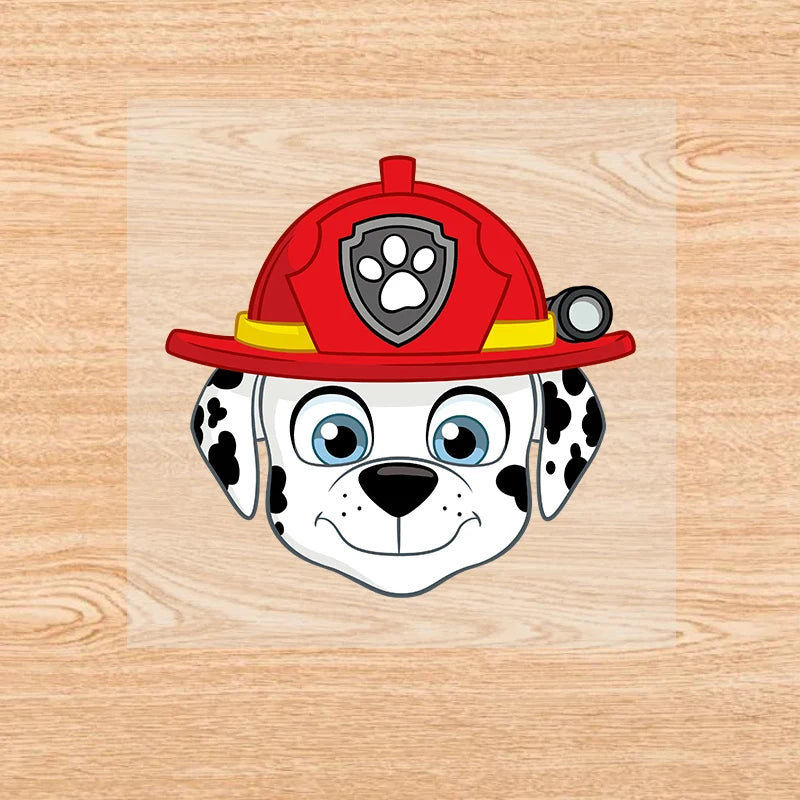 PAW Patrol - Cute Cartoon Clothing Stickers, Iron-on Patches, Kawaii Anime Heat Transfer Stickers, Cool DIY Gift, Holiday Party