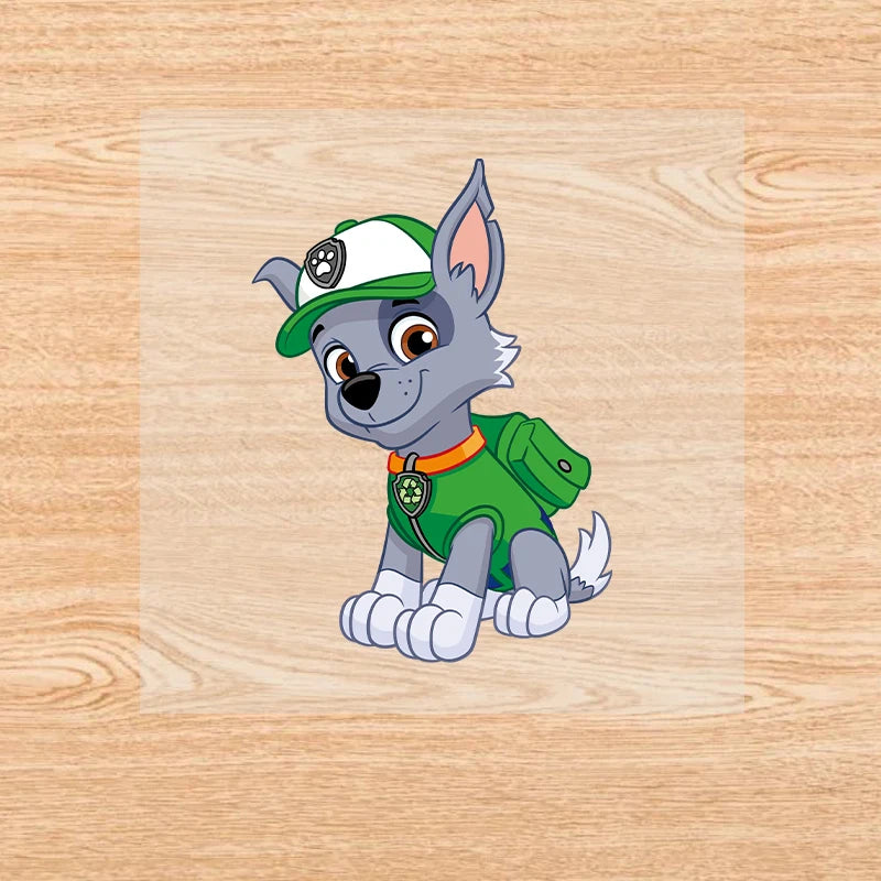 PAW Patrol - Cute Cartoon Clothing Stickers, Iron-on Patches, Kawaii Anime Heat Transfer Stickers, Cool DIY Gift, Holiday Party