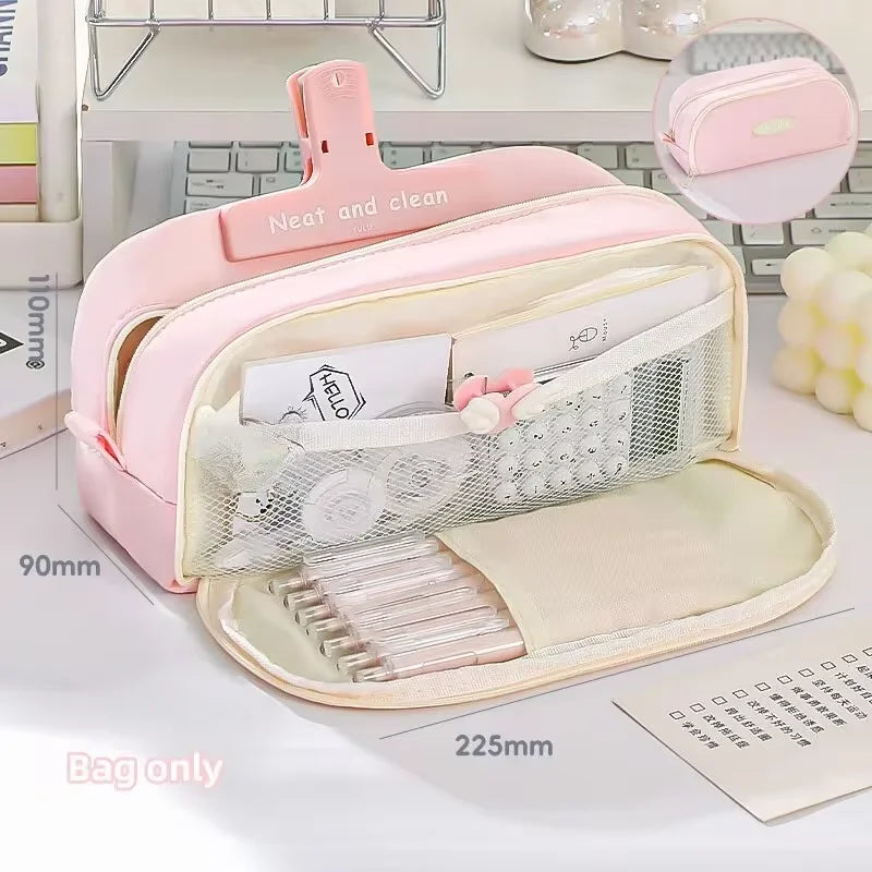 Trousse Scolaire Kawaii Grande Capacité Multi-Poches