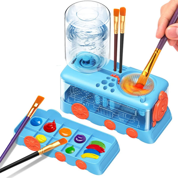 Nettoyeur de Pinceaux 4-en-1 – Support Palette et Bac