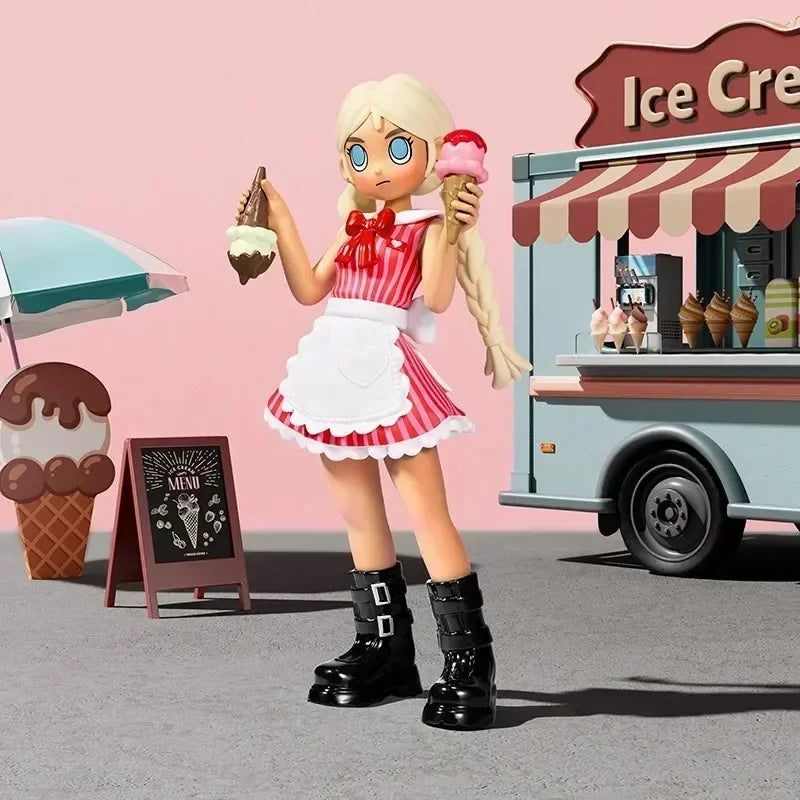 POP MART – boîte aveugle série Peach Riot Rush Hour, jouets, figurine d'action Anime Kawaii, décoration de bureau…