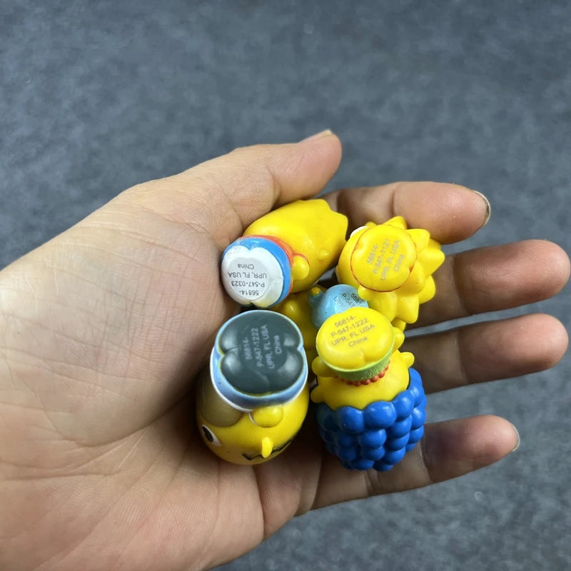 Simpsonas Bart Maggie Lisa Marge Zones er Figures, Décoration de gâteau de fête d'anniversaire, Figurines d'anime en PVC, Jouets pour enfants