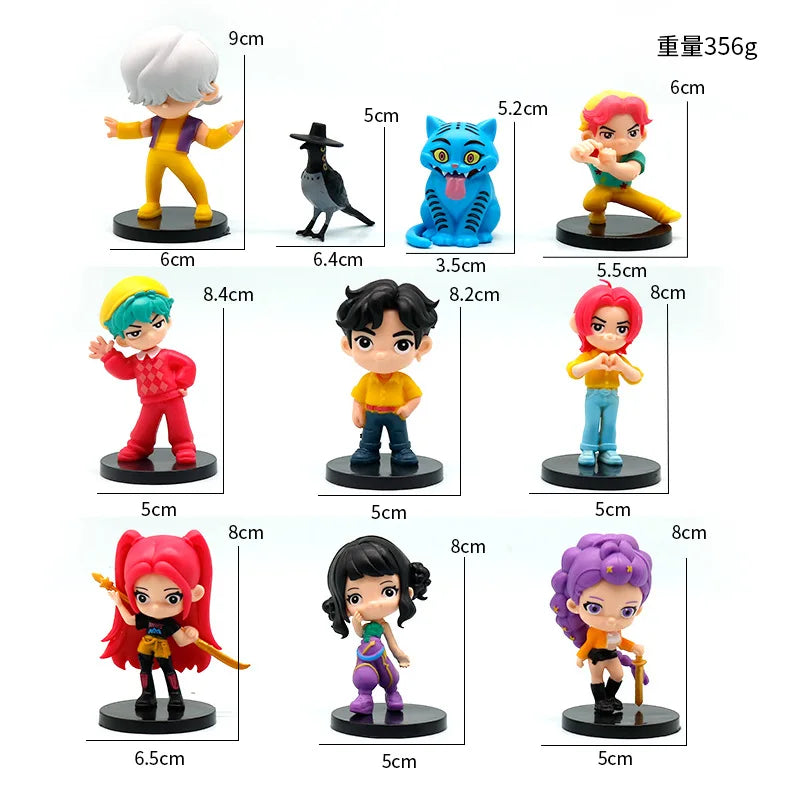 KPop chasseurs de démons dessin animé Figurine poupée jouets Mira Rumi Zoey Huntrix PVC modèle Statue Collection décoration cadeaux d'anniversaire
