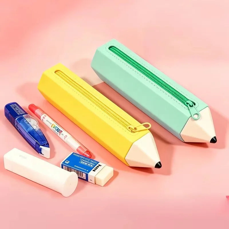 Trousse Silicone Crayon Kawaii – Grande Capacité