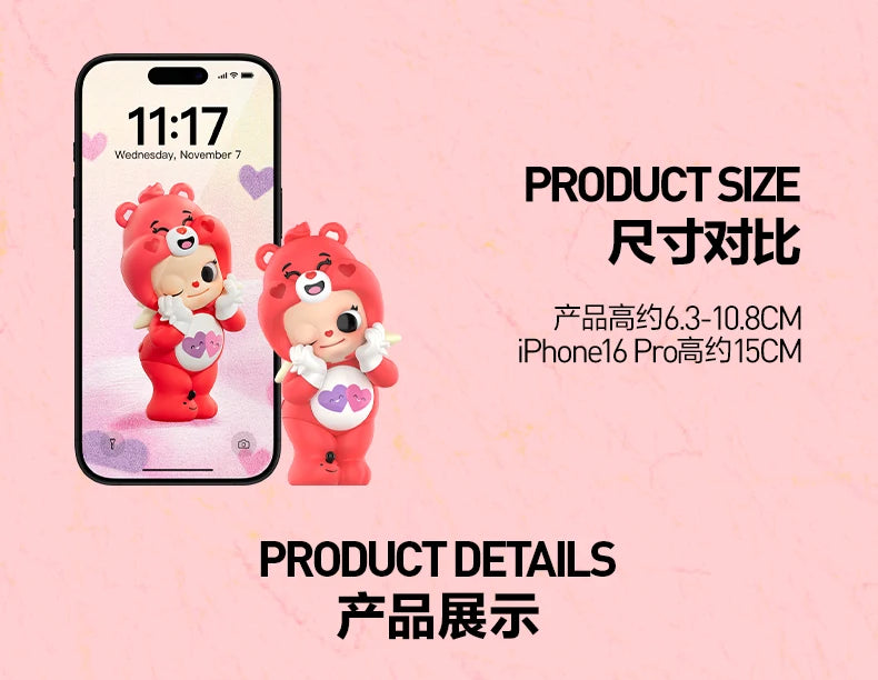 POPMART CareBears x Zsiga series blind box guess bag desk decoration cute model gift girl blind bag toys anime figure