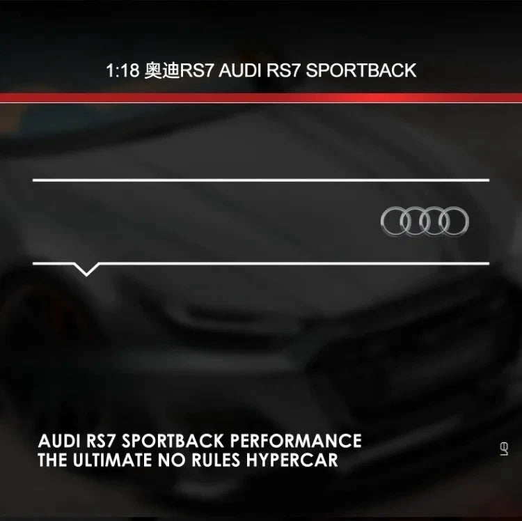WELLY Audi RS7 Sportback 1:18 – Modèle de voiture en alliage