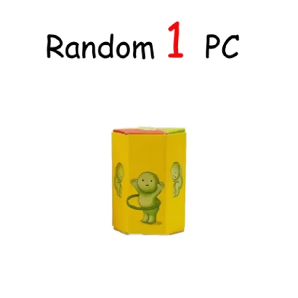 Mon Bubu Kawaii Figurine PVC Série Chambre Yoga Phosphorescente 7 cm Blind Box Échelle 1/12