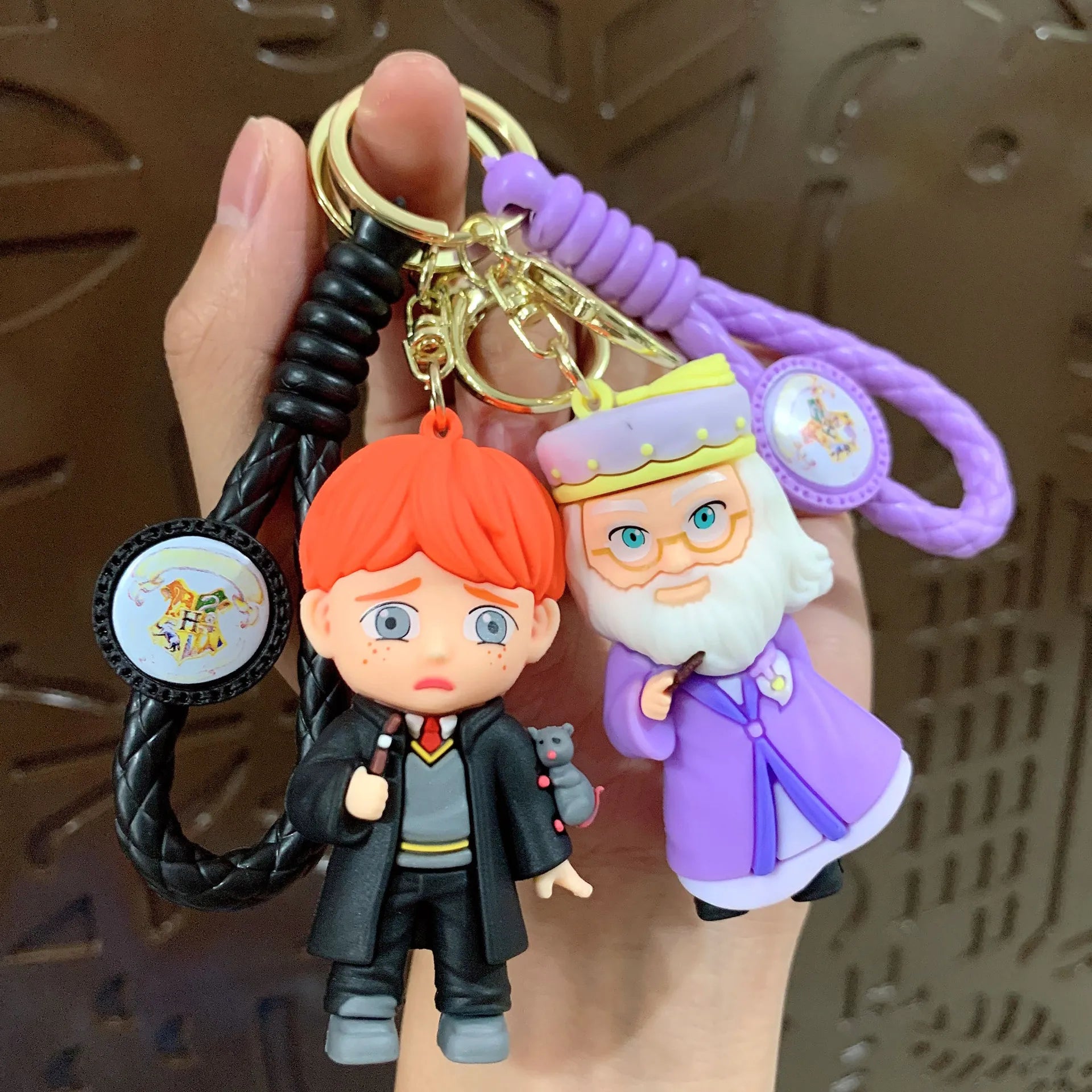 Harry Hogwarts Cute Cartoon Character Keychain Car Hanging Ornament Backpack Charm Gift for Fans Kids Handbag Keys Bag Decoration