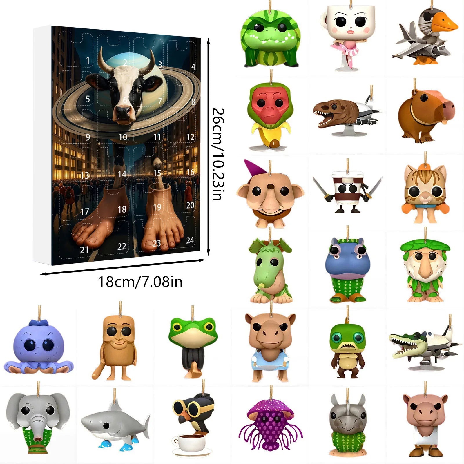 Brainrot Italien Calendrier Avent Acryliques Figurines Exclu by Mon Labubu