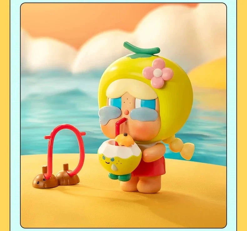 POP MART Crybaby Popbean Coconut King & Coconut Green Hanging Card