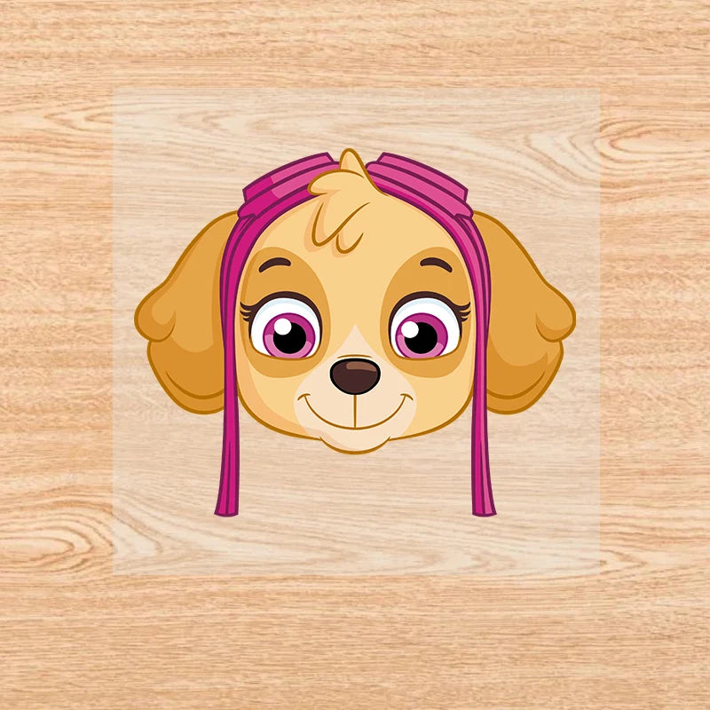 PAW Patrol - Cute Cartoon Clothing Stickers, Iron-on Patches, Kawaii Anime Heat Transfer Stickers, Cool DIY Gift, Holiday Party