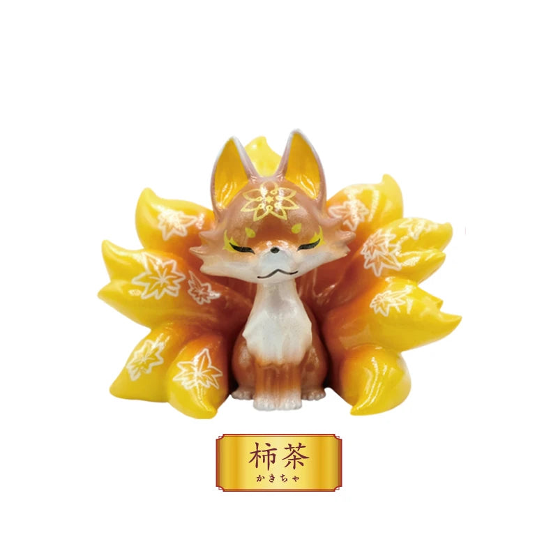Figurine Renard à Neuf Queues Flower Bud – Série Four Seasons