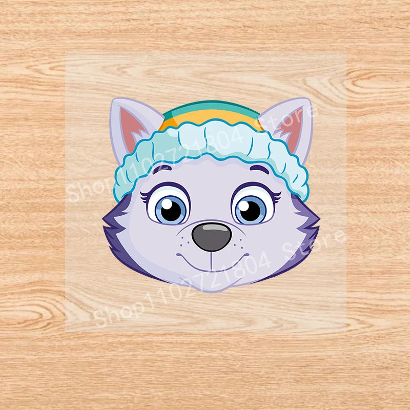 PAW Patrol-Autocollants de vêtements de dessin animé mignons, fer sur des patchs, autocollants de transfert de chaleur Anime Kawaii, cadeau de bricolage cool, fête de vacances
