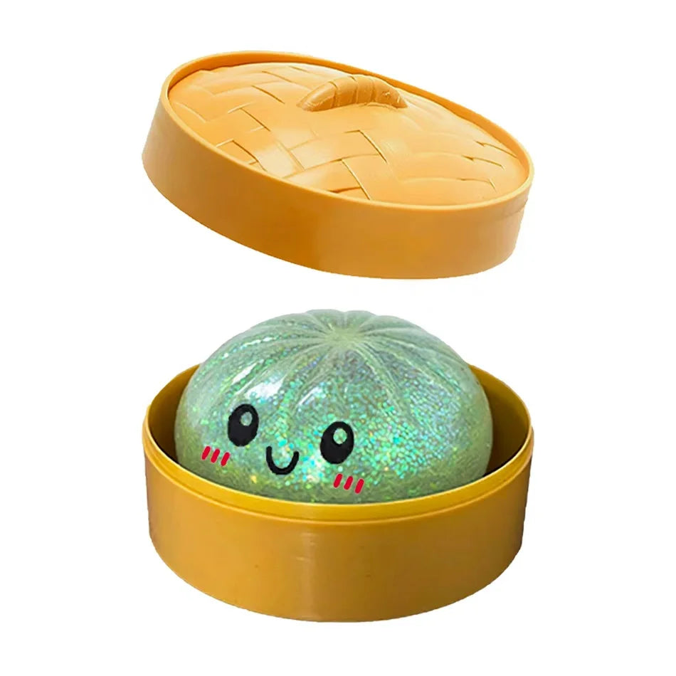 Squishy Dumpling Pailleté Anti-Stress – Coffret 1 à 12 pièces