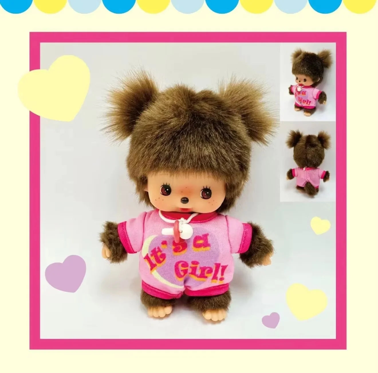 New Original Monchhichi Baby Boy Girl Baby Backpack Pendant Wearing A Onesie Model Kawaii Doll Monchhichi Key Chain Gift Toys