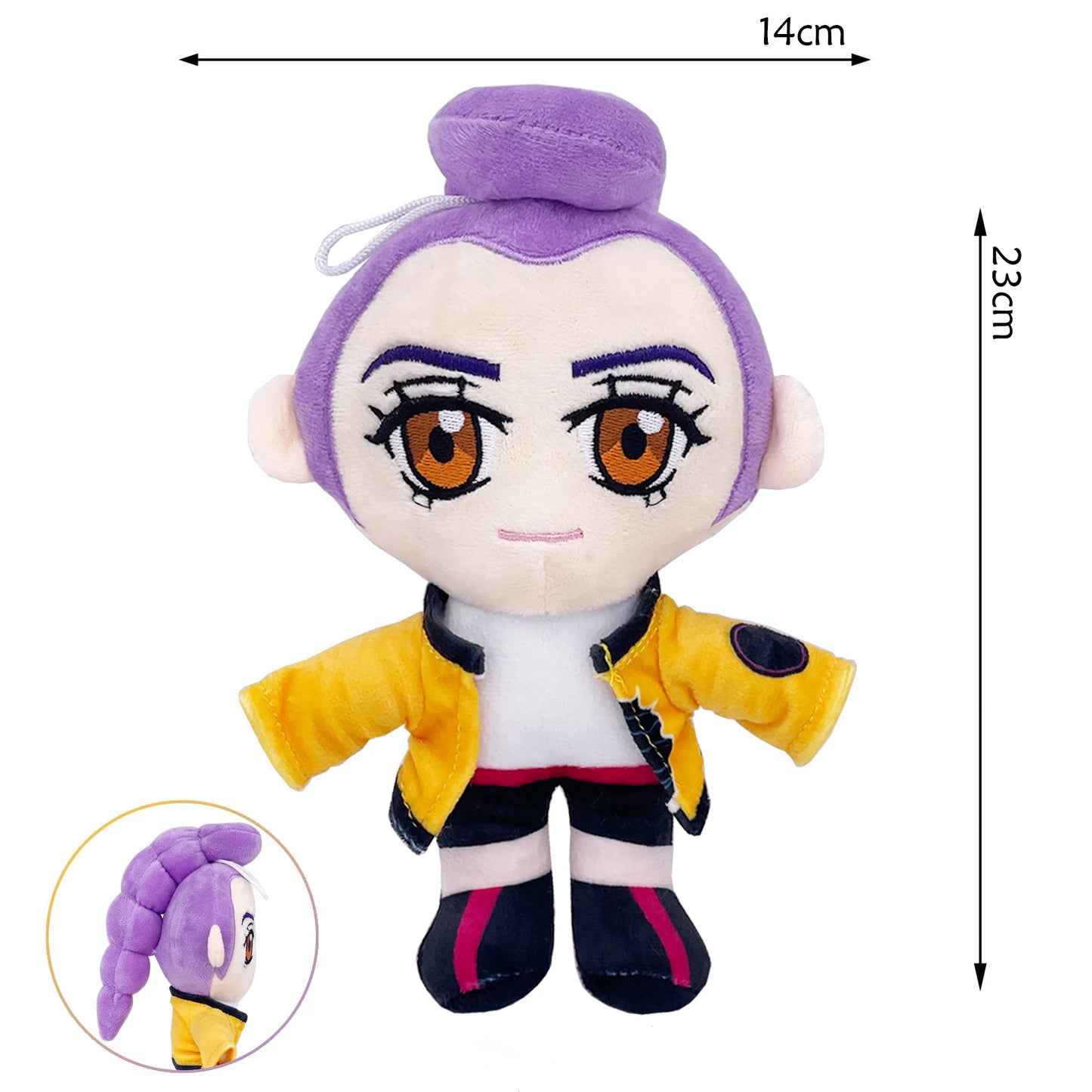 Nouveau Anime Kpop démons chasseurs en peluche mignon violet tigre noir chapeau pie monstre chasse fille groupe en peluche pour les Fans cadeaux