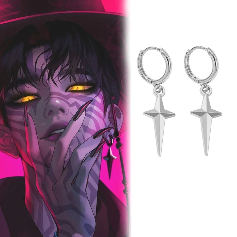 Kpop Idol Anime Couple Necklace Heart Shape Demon H Pendant Fashion Kpop Idol Necklace Jewelry Couple Gifts Time Gem Necklace