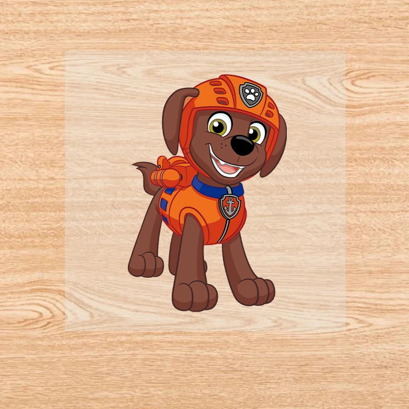 PAW Patrol - Cute Cartoon Clothing Stickers, Iron-on Patches, Kawaii Anime Heat Transfer Stickers, Cool DIY Gift, Holiday Party