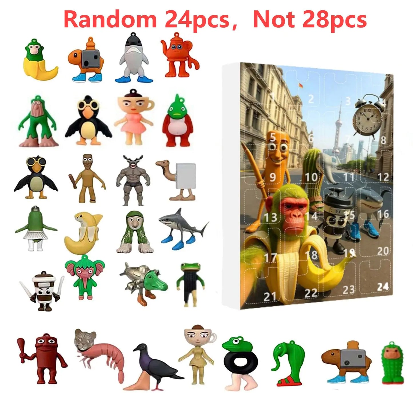 Calendrier de l’Avent Italian Brainrot avec Figurines Acryliques et Silicone