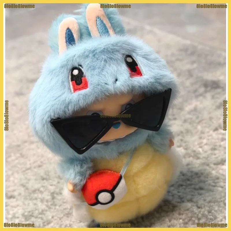 Kawaii Labubu Poupée Peluche Tenue Avec Sac À Dos Psycanard Slowpoke Charmander