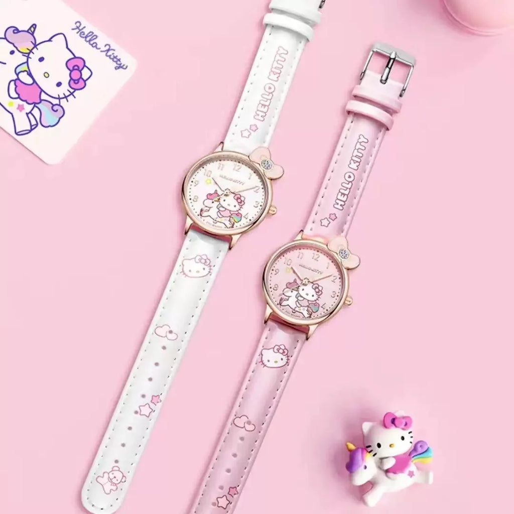 Montre Quartz Kawaii – Hello Kitty, Kuromi & Cinnamoroll