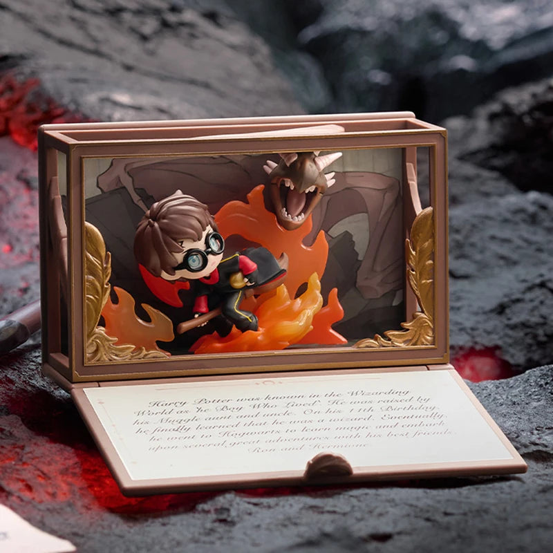 POPMART Harry Potter Poudlard série biographique boîte aveugle devinez sac jouets originaux poupée mignon Anime Figure ornements cadeau