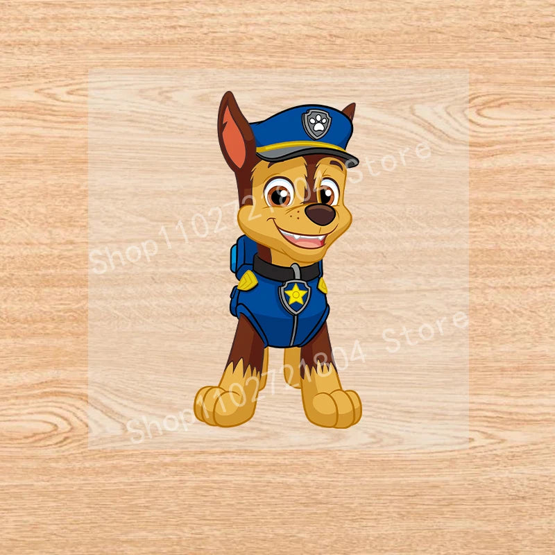 PAW Patrol-Autocollants de vêtements de dessin animé mignons, fer sur des patchs, autocollants de transfert de chaleur Anime Kawaii, cadeau de bricolage cool, fête de vacances